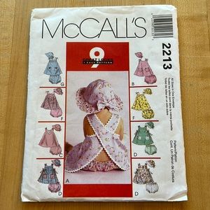 Uncut McCall’s Infant Pattern #2213. Size S-XL